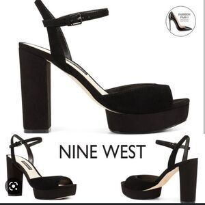 NIB Nine West suede platform heels 7